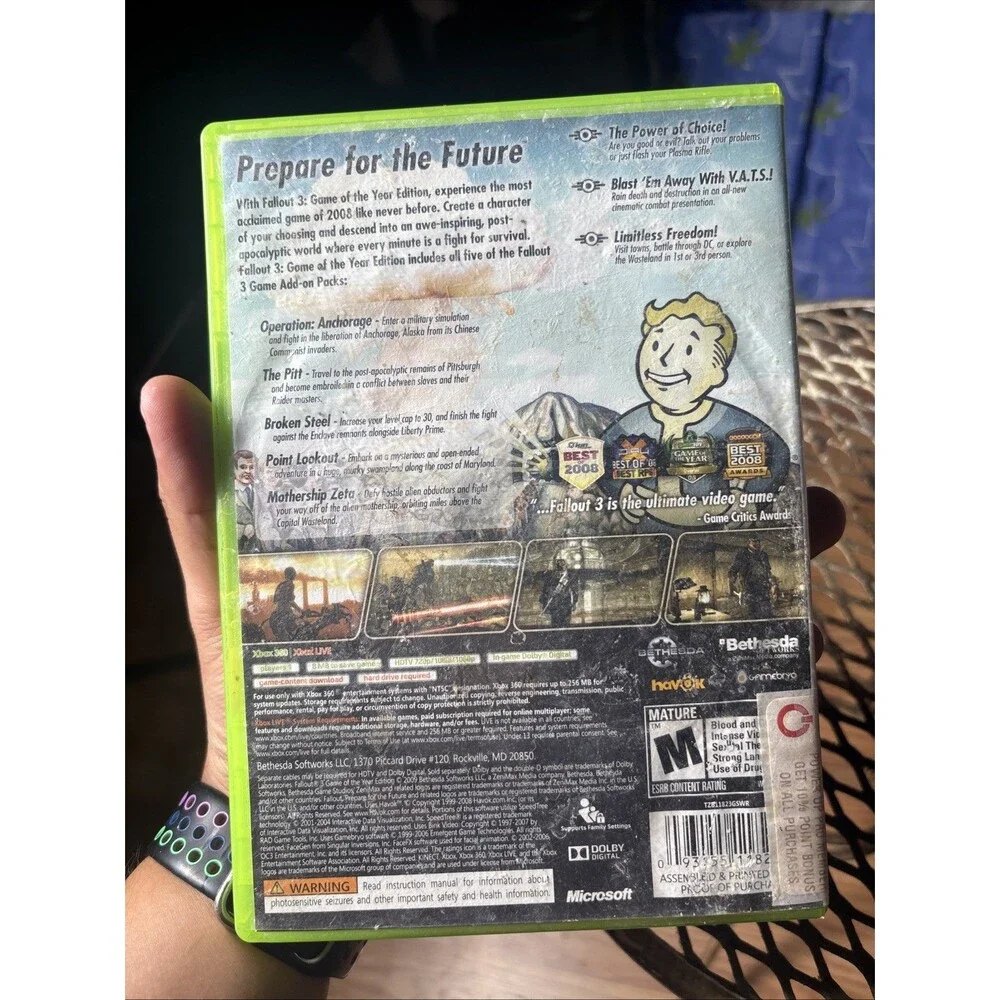 Fallout 3 GOTY Edition Platinum Hits Xbox 360 Gamestop =